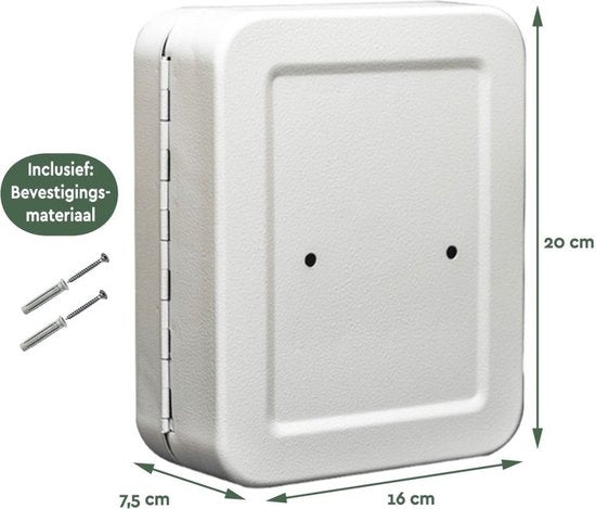 BRASQ Schlüsselsafe 20 Schlüssel mit Zahlenschloss - Schlüsselkasten, Schlüsselschrank KC300 Grau mit Zahlenschloss
