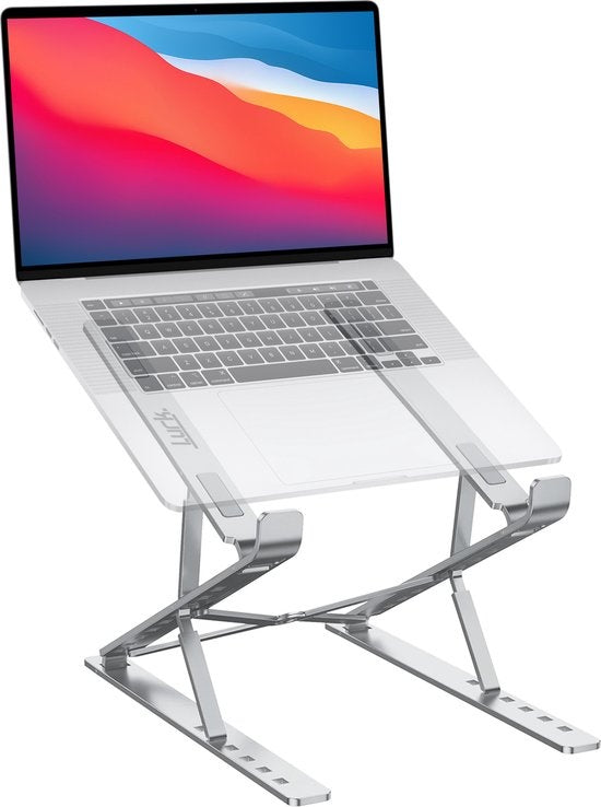LURKÂ® Laptop-Ständer klappbar - Ergonomischer Laptop-Halter - Höhenverstellbar - Notebook/Buch/Tablet - Aluminium - 11 bis 17 Zoll