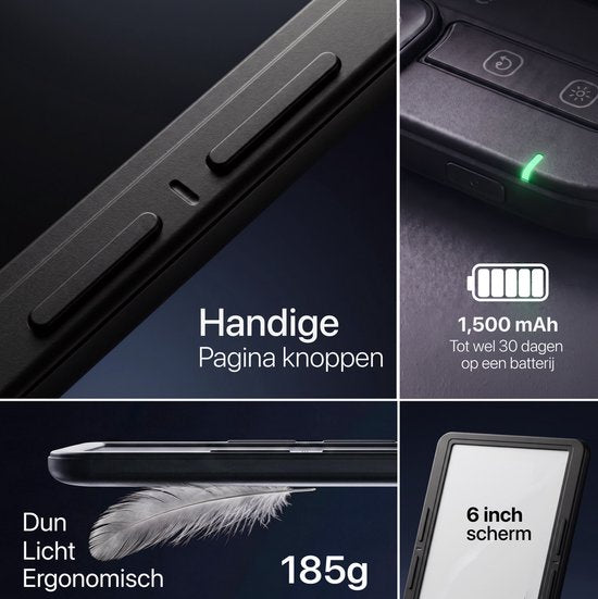 Relore E-Reader mit 6-Zoll-Touchscreen – Speicherplatz für über 1000 E-Books – Ersatz für Kobo Clara, Kindle und Pocketbook
