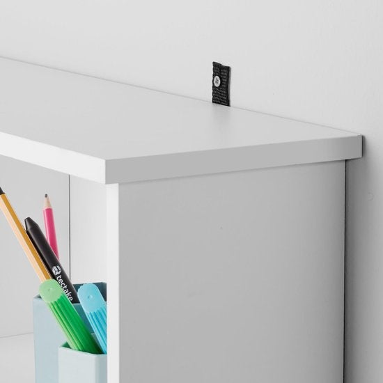 tectake - CD Schrank Bücherregal Stevie 105,5x19x136,5cm - weiß - 403618