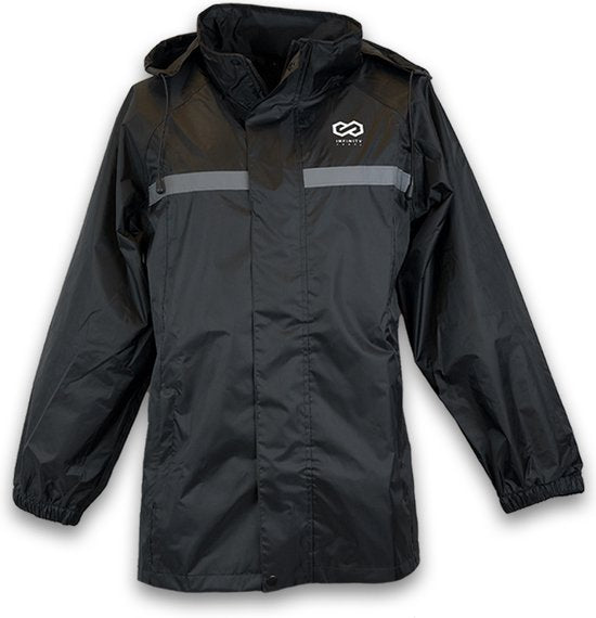Infinity Goods Regenpak - Dames & Heren - Maat XXXL - Waterdicht & Ademend - Reflecterend - Zwart