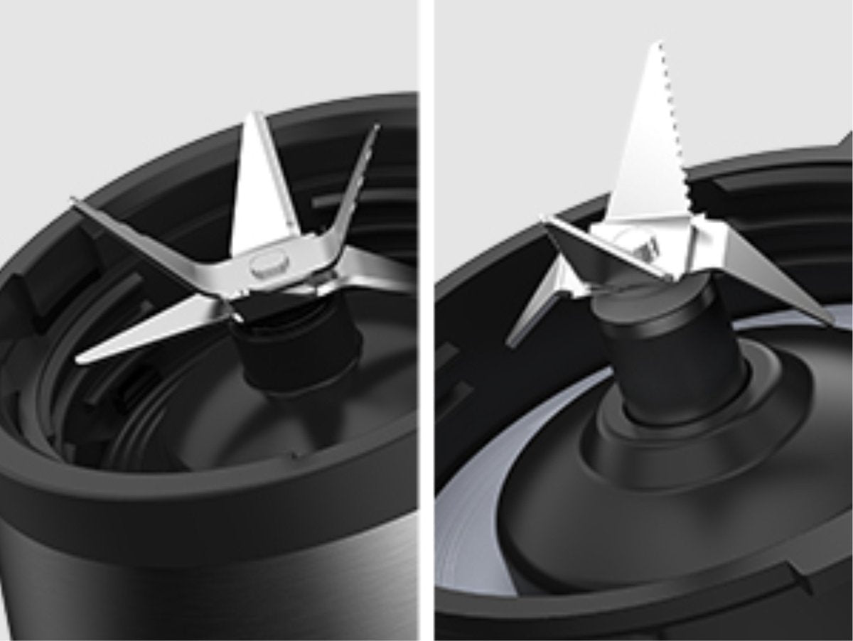 Safecourt Kitchen - Mixer - 1200W - mit To-Go-Becher - Edelstahl - Silber