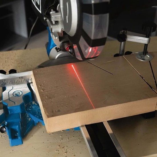 Scheppach Kapp- und Gehrungssäge HM254SPX – 2200 W | 255 mm | Laser, LED und Drehtisch | 2 Sägeblätter