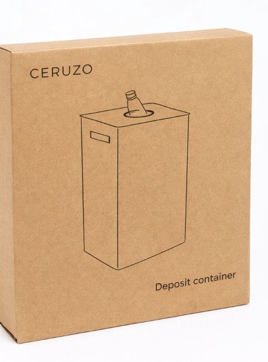 Ceruzo Pfandcontainer – 100 l – mit herausnehmbarem Beutel für leere Flaschen – zusammenklappbar – schwarz