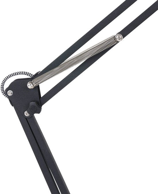 Anne Lighting Zappa – Tischlampe im Industrial-Stil – Schwarz – H: 80 cm – Ø: 18 cm – E27 – Für den Innenbereich – Metall – Tischlampen – Schreibtischlampe – Schreibtischlampen – Schlafzimmer – Wohnzimmer – Esszimmer