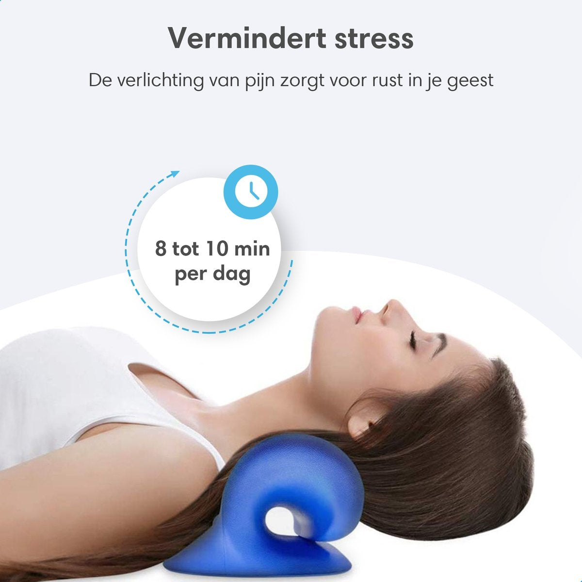 Lifeproducts Nackenstütze - Massagekissen - Nackenmassagegerät - Shiatsu-Massagekissen - Kissen für Nackenschmerzen - Nackenstütze - Blau