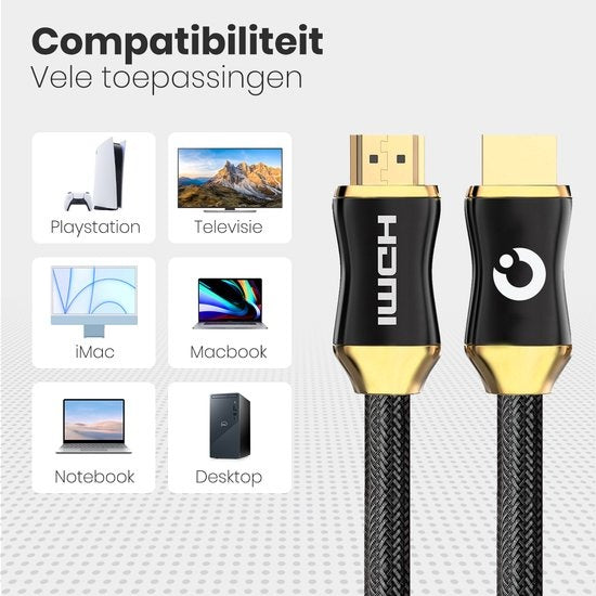 Auronic HDMI 2.0 Kabel - 1.5M - 18Gbps - Hohe Geschwindigkeit und Auflösung - 4K (60 Hz) - Schwarz