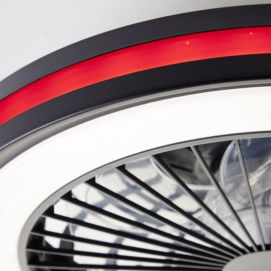 Brilliant - Palmero Deckenventilator - LED 40W - 3000K-6500K - Dimmbar - Schwarz