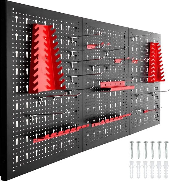 tectake - Werkzeugwand mit 25 Haken und Haltern - 403559