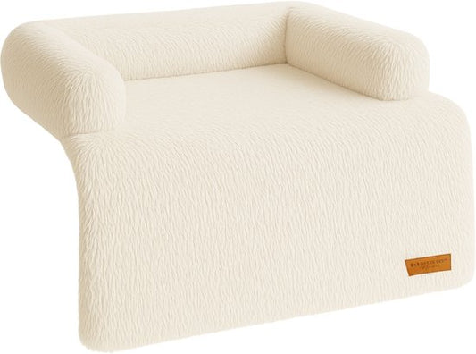 By Cee Cee Original Hundedeckenbank - Hundedeckenbank - Hundekorb - Premium - komplett abnehmbar - Beige - 75x90 - Größe S