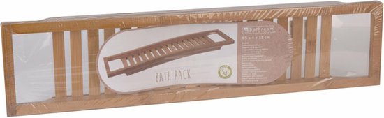 Excellent Houseware Badregal aus Bambusholz – 64 x 15 cm – für Utensilien – Badregal – braun