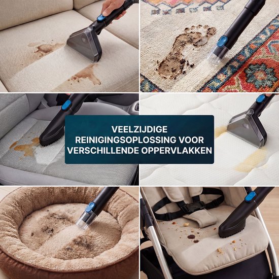 Princess Teppichreiniger – Tragbarer Fleckenentferner – Möbelreiniger – inkl. 3 Aufsätze – 1100 ml – Leistungsstarker Staub- und Fleckenentferner – Geeignet für Sofas, Möbel, Teppiche und Autos – Selbstreinigend – Spot Master 332013