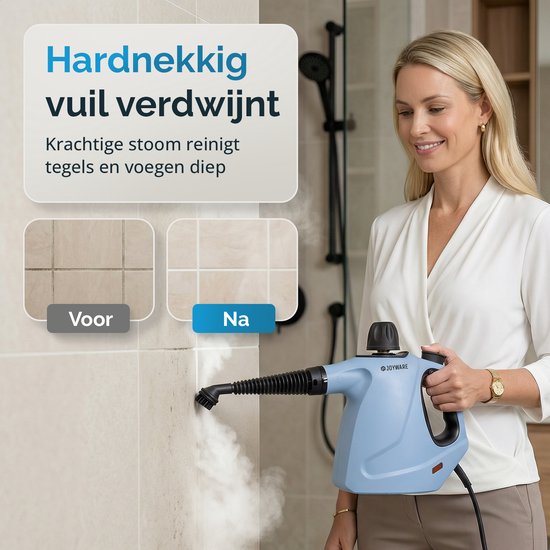 Joyware® 18-in-1-Dampfreiniger S2 – Handdampfreiniger mit Steam Lock – Teppich- und Fleckenreiniger für Sofa, Badezimmer und Polster – Dampfreiniger – 1050 W – 450 ml