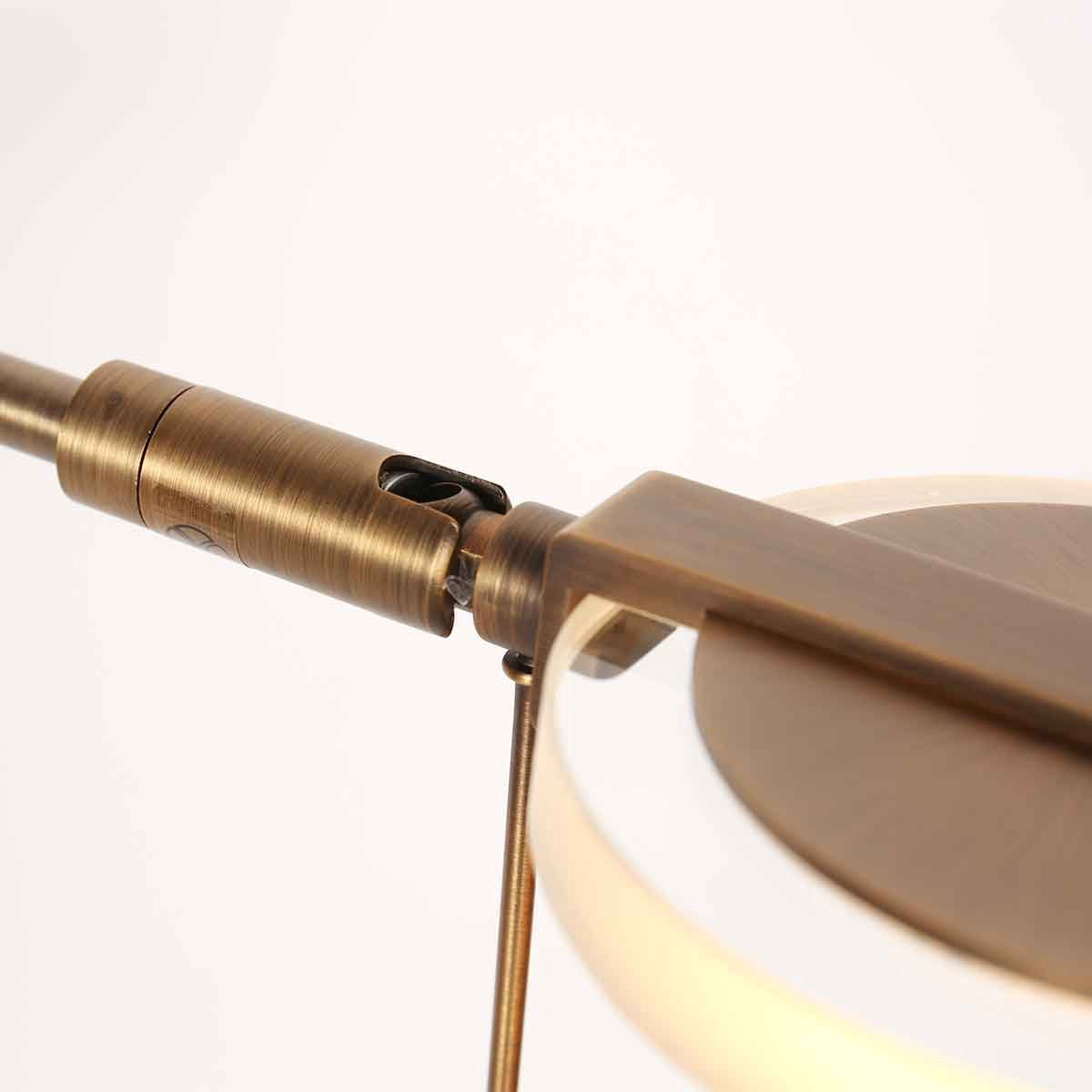 Steinhauer Turound Stehleuchte - Dimmbares Uplight & Lesearm - Stilvolle Bronze - Metalldesign