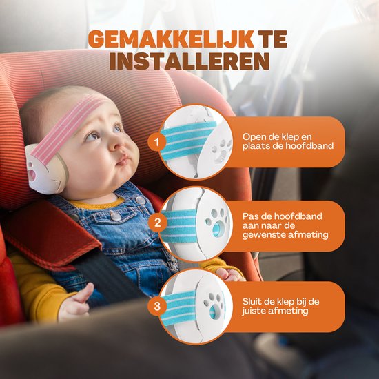 Vulpes Goods® BabyCare - Gehörschutz Kids PRO - Zertifizierte Baby-Ohrschützer - Geeignet für Babys und Kleinkinder bis zu 36 Monaten - 25 dB Geräuschreduzierung für maximalen Gehörschutz - Inkl. 3 Stirnbänder & Reisetasche