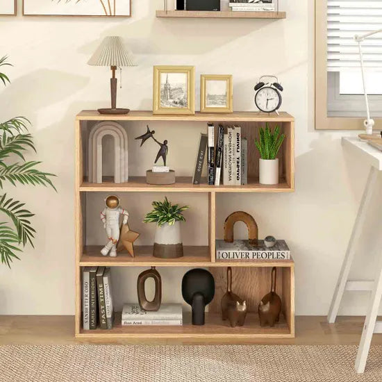 Coast Bücherregal – 3 Fächer – offene Rückseite – kippsicher – 84 x 30 x 84 cm – Naturfarben