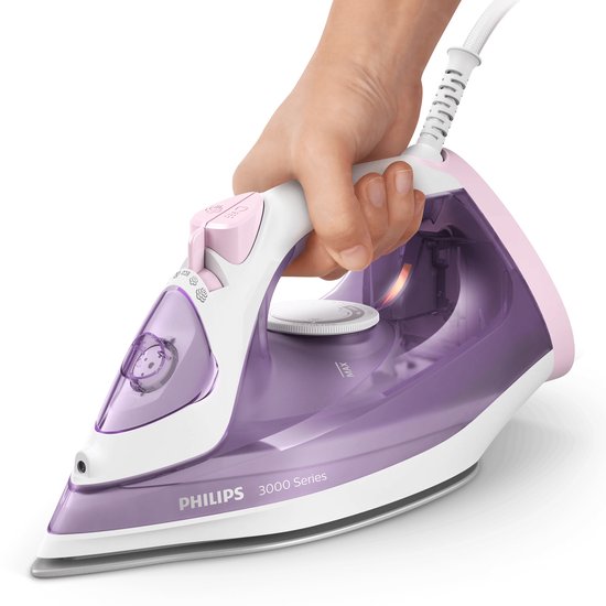 Philips 3000 Serie DST3010/30 – Bügeleisen – Dampfbügeleisen – Keramik-Bügelsohle – 2000 W – Lila/Weiß