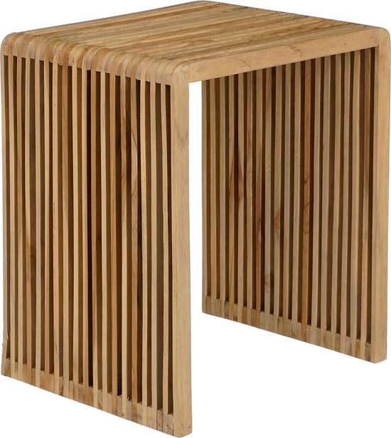 Mica Decorations Yonker Beistelltisch - 3er-Set - L44 x B34 x H50 cm - Recyceltes Holz - Braun