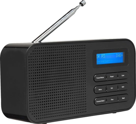 Denver DAB Radio - Küchenradio - Tragbares Radio - Batterien & Netz - DAB42 - Schwarz