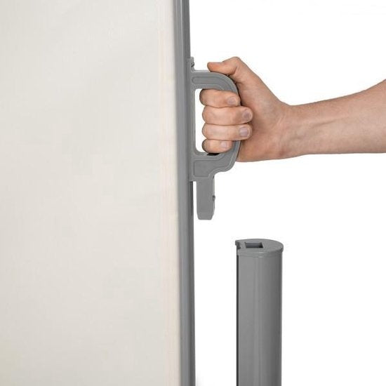 tectake - Ausziehbarer Aluminium-Windschutz Gartenschirm 180 x 300 cm beige 401529