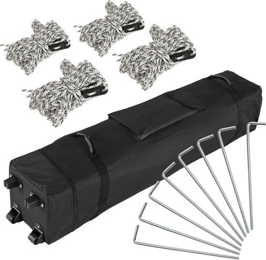 tectake - Faltbarer Pavillon Carabobo 364x364x294cm - braun - Gartenpavillon - Pavillonzelt - Pavillonzelt - Terrassenpavillon