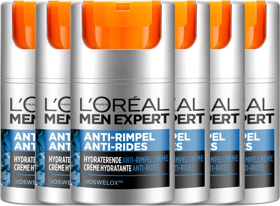 6x L'Oréal Men Expert Anti-Falten-Tagescreme 50 ml