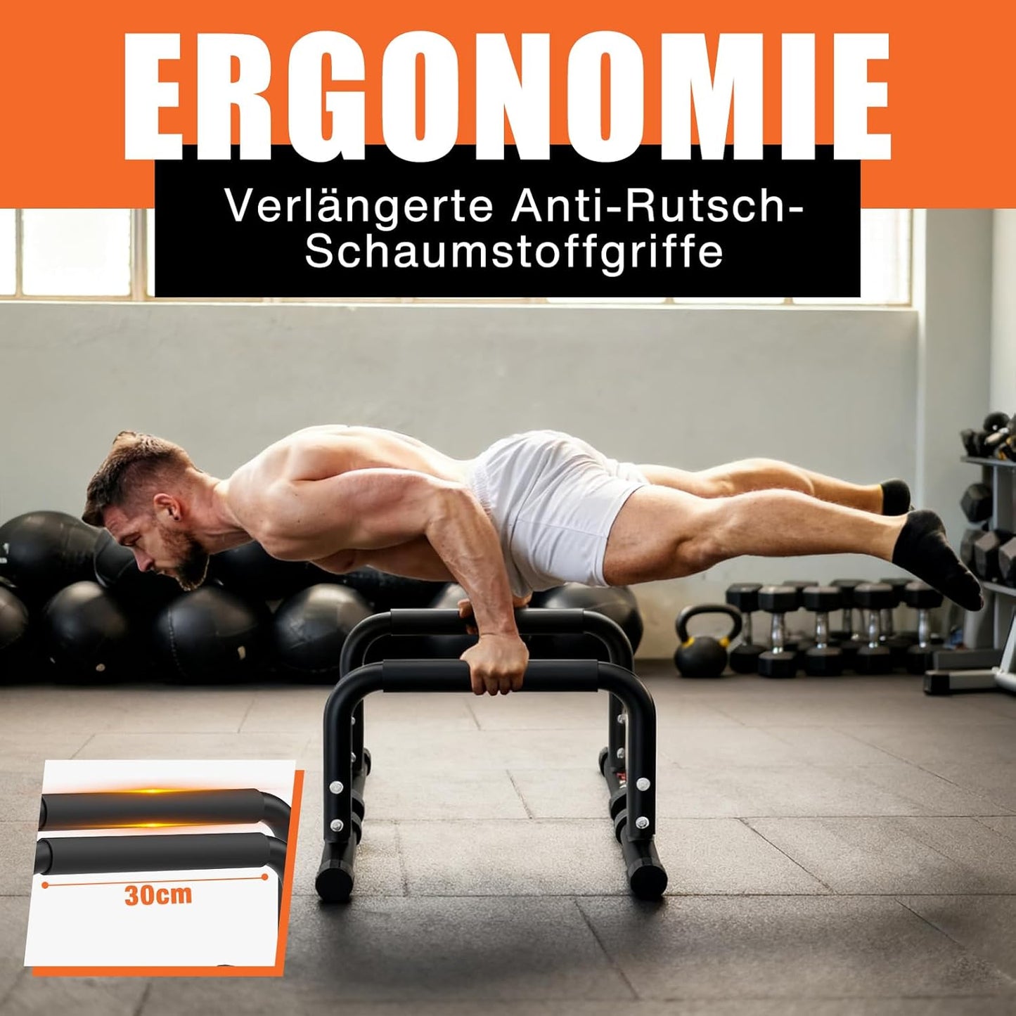 DH Ftlife Barren für Calisthenics - Verstellbar - 2 Stück - Max. 200 kg - 30-35 cm