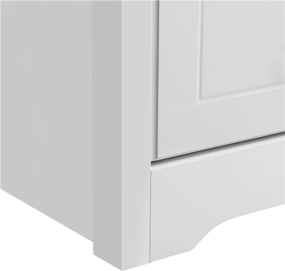 Yaheetech Nachttisch mit 2 Schubladen - 40 x 35 x 60 cm - Mit offener Lagerung und minimalistischem Design und glatten Führungen - Für Schlafzimmer und Wohnzimmer - Weiß E1 MDF