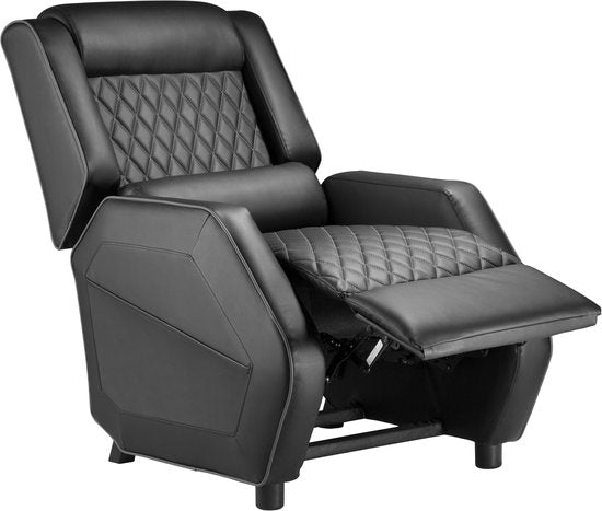 VDD – Gaming-Stuhl – Sessel – Gaming-Stuhl – Gaming-Stuhl mit Fußstütze – Gaming-Stuhl in Schwarz