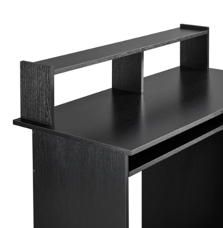 Yaheetech Schreibtisch mit Schublade – Schwarz – 106 x 50 x 94 cm – Computertisch mit Stauraum