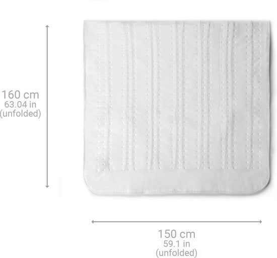 medisana HU 676 – Kingsize-Heizdecke, Größe XL, für 2 Personen, 4 Temperaturstufen