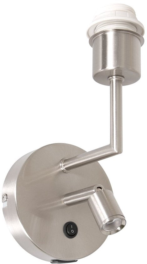 Wandleuchte Noor 1562ST aus Stahl mit Leselampe und USB-Ladeanschluss – Modernes Design von Mexlite – Verstellbar und praktisch für den Innenbereich
