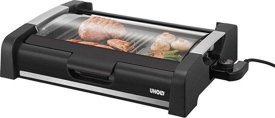 Unold Elektro-Tischgrill für den Garten, mit Kontrollleuchte, schwarz