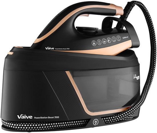 VAIVE PowerStation Dampfbügeleisen Boost 3100 - mit Dampfgenerator - 3100W - 2L Wassertank - schwarz