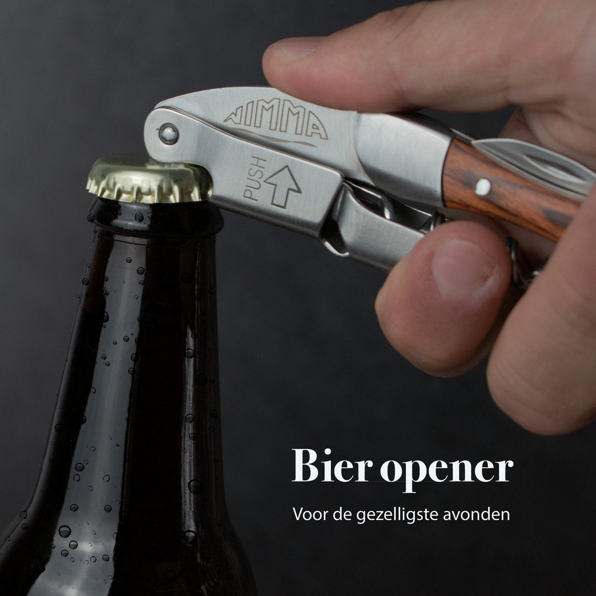 NimmaÂ¬Ã† Korkenzieher - Multifunktional - Weinöffner - Kellnermesser - Wein-/Bierzubehör - Ã–ffner - Edelstahl