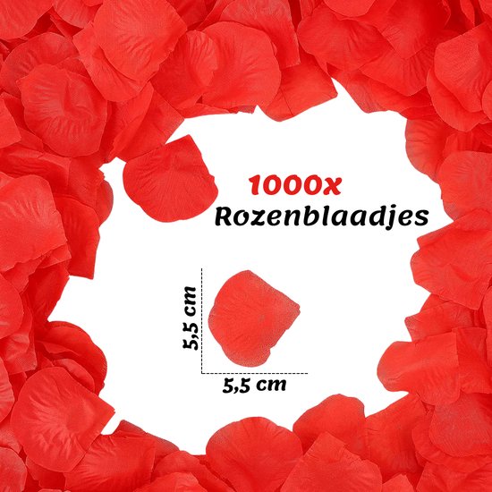 Feestio Valentinstag Dekorationsset - Dekoration - Girlande - Inkl. 1000 Rosenblüten - Geschenk für Mama / Sie