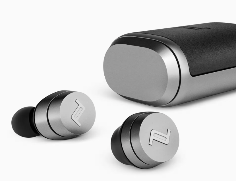 Porsche Design kabellose In-Ear-Bluetooth-5.0-Ohrhörer, grau – Premium-Designer-Ladeetui