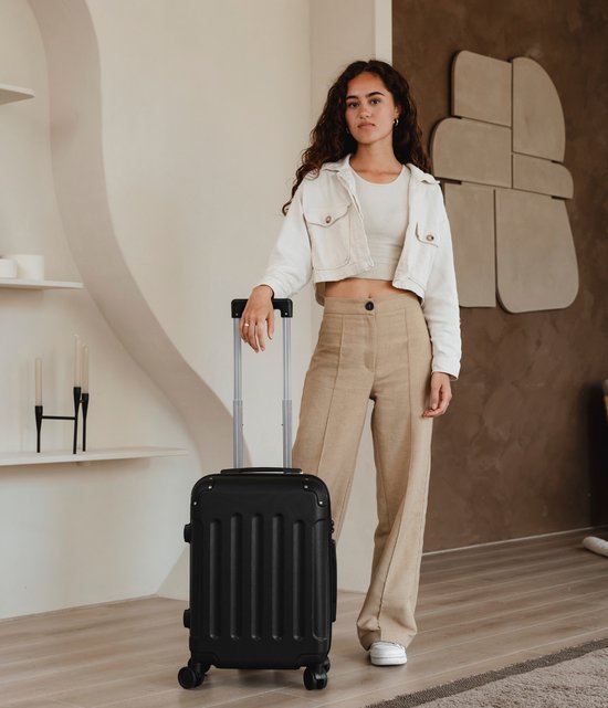 Pathsail - Handgepäck Koffer - 38 x 24 x 57 cm - ABS - Leichter Trolley - Inkl. TSA-Schloss & Spinner-Räder - Schwarz