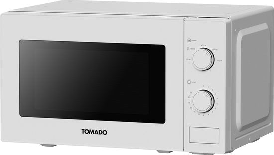 Tomado TMS2003W - Solo-Mikrowelle - 20 Liter - 5 Leistungsstufen - 700 Watt - Innenbeleuchtung - Weiß