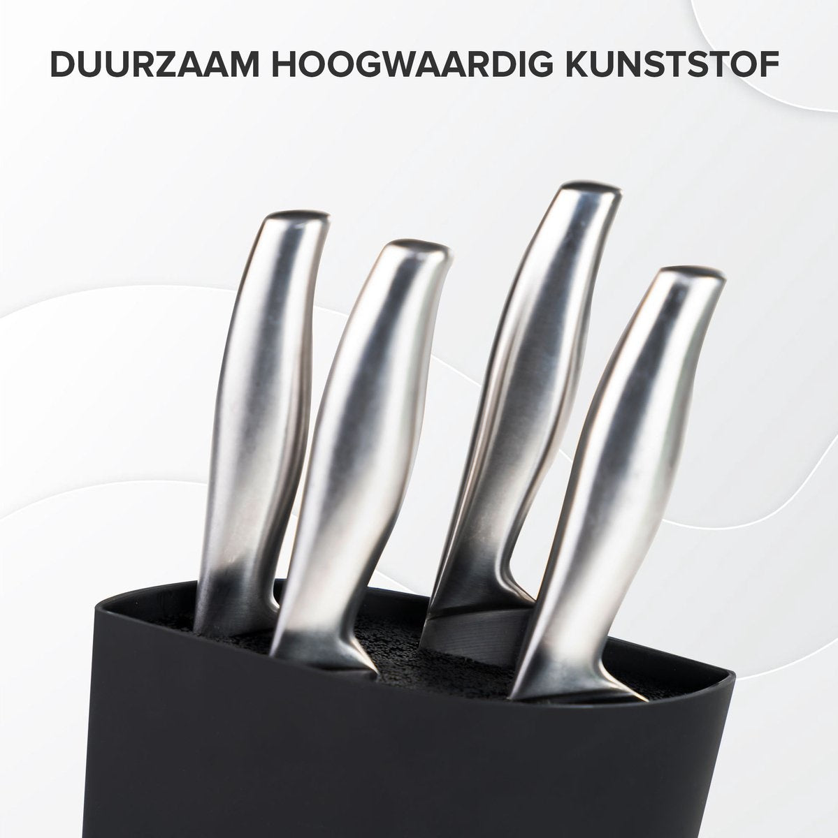 Coninx Viro Messerblock - Messerhalter Universal - ausgenommen Messer - Kunststoff - Schwarz