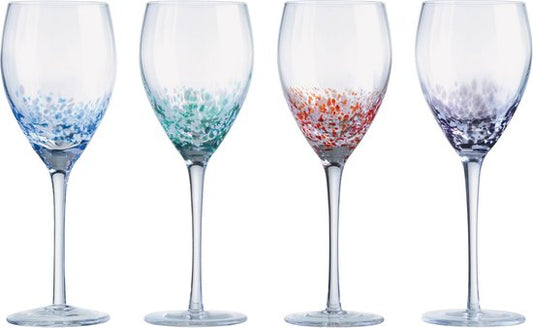 Anton Studio Designs London Satz von 4 Weingläser mit farbigen Sprenkeln 35 CL