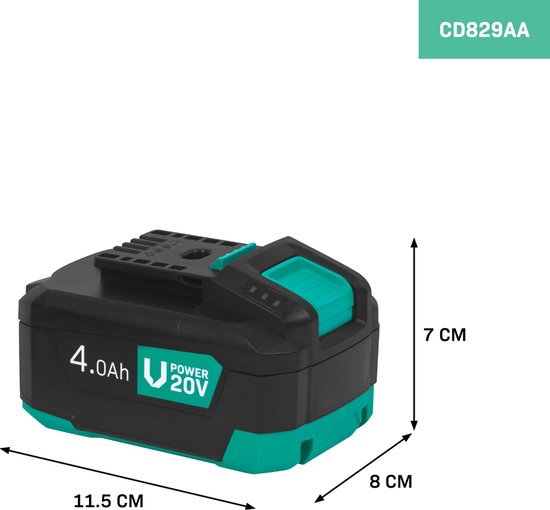 VONROC Battery 20V - 4.0Ah - bi-direktionaler USB-C Anschluss - Akku und Powerbank in einem - kompatibel mit Power Delivery (PD) - geschützt durch Electronic Cell Protection