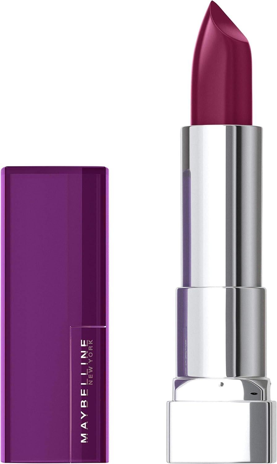 Maybelline Color Sensational Lippenstift – 338 Midnight Plum – Tiefes Violett – Cremige Formel mit Honignektar