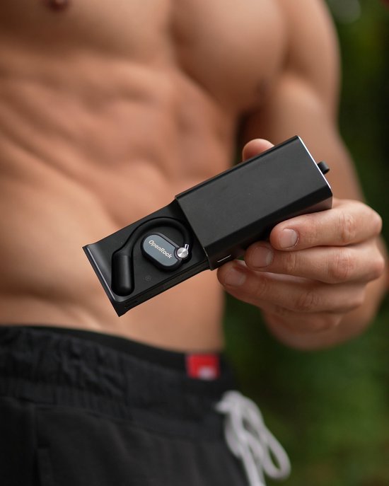 OpenRock – X Black – Kabellose Open-Ear-Kopfhörer – Ohrhörer – Bluetooth – Lange Akkulaufzeit – Geräuschunterdrückung – kabellos – TubeBass™-Technologie