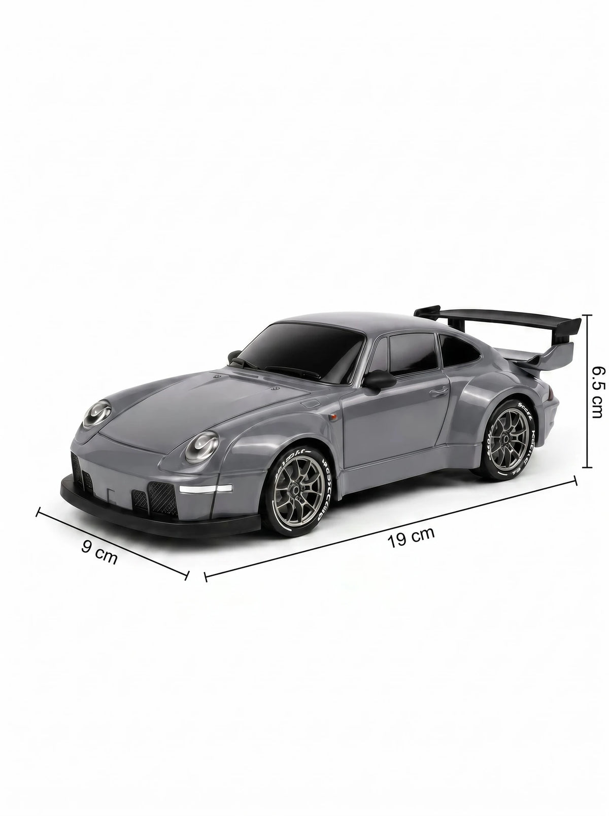 S814 RC-Drift-Auto 1:24 – Allradantrieb mit Gyrostabilisator – LED-Beleuchtung & zwei Reifensätze – Grau