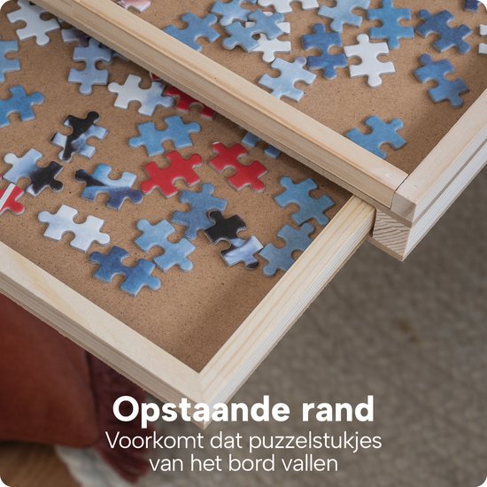 Puzzleplatte für 1000 Puzzleteile mit 6 Schubladen – Puzzlematte mit Aufbewahrungssystem – Puzzlebrett aus Holz – Puzzletisch inklusive Abdeckplatte – BREND BR-2216