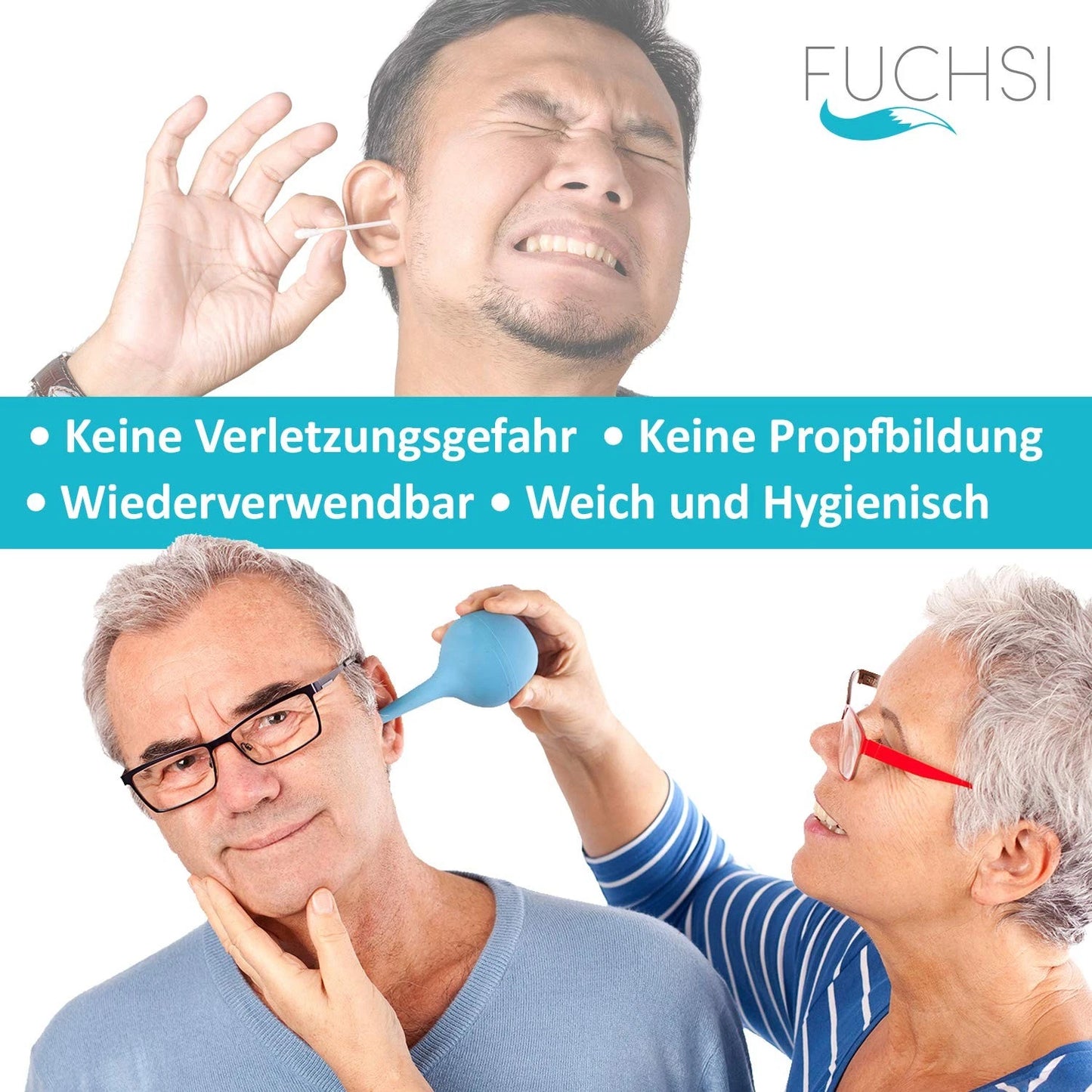 Fuchsi Ohrreiniger – Sanfte Ohrspülung – Blau