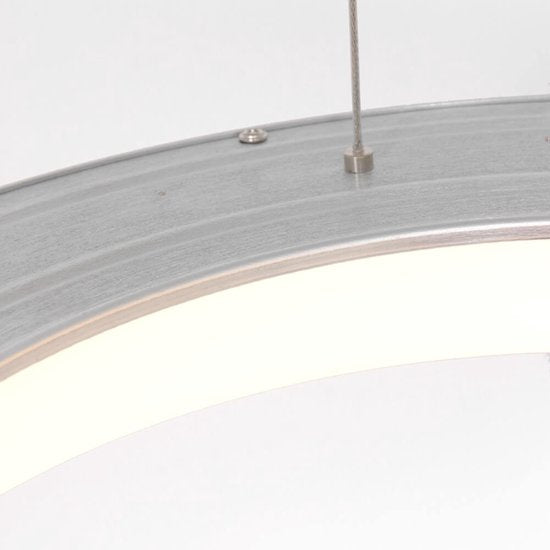 Hängeleuchte Ringlede 2695ZI, silber, rund, 48 cm, höhenverstellbar, aus Kunststoff und Stahl, modernes Design von Steinhauer für den Innenbereich