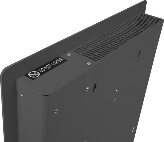 VONROC Luxury electric heater - Konvektorheizung mit Glasscheibe - 500W/1000W - Beheizt Räume bis zu 12m2 - Gesteuert sowohl mit App (über Wifi) als auch manuell - Einstellbarer Thermostat und Timer - Grau