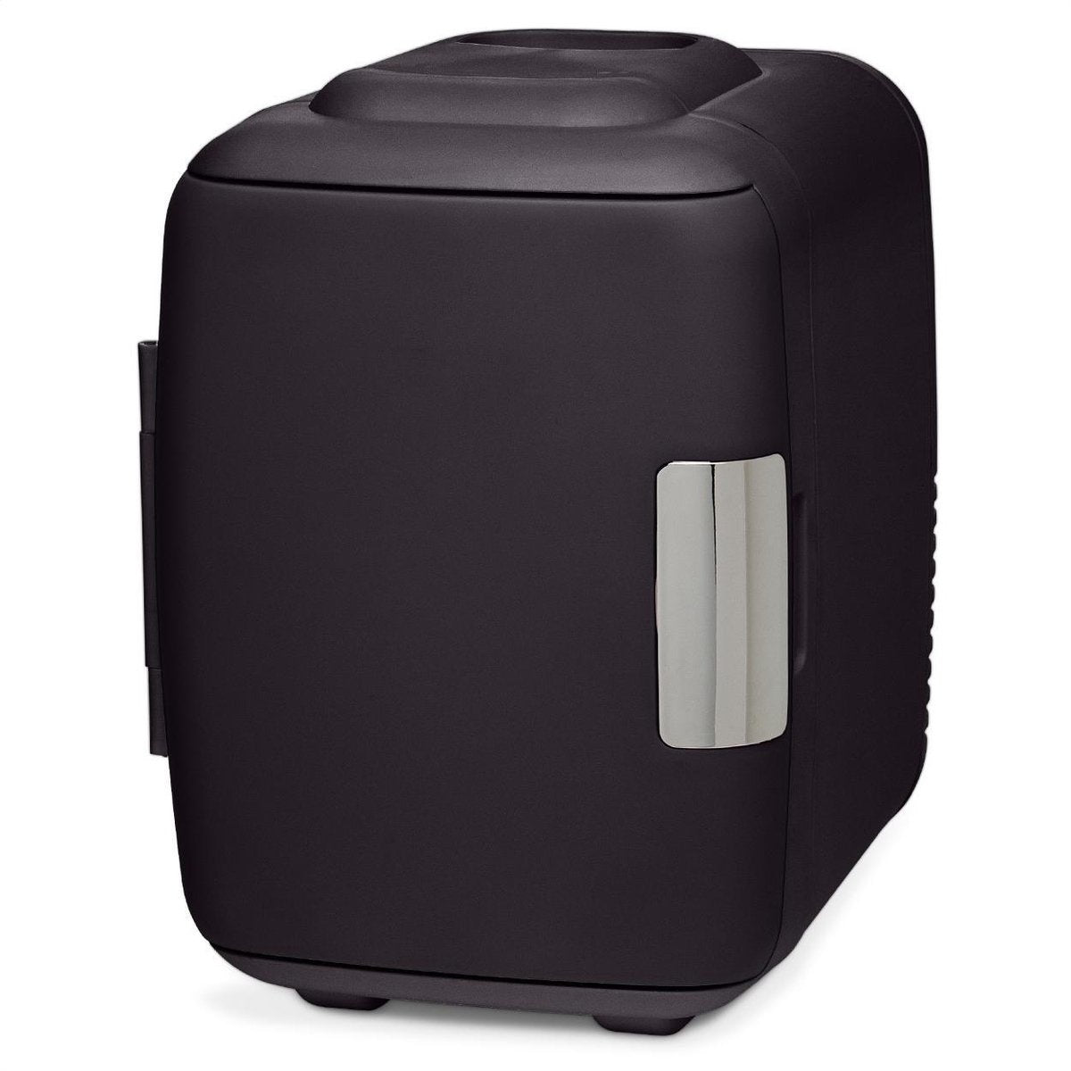 LifeGoods Mini-Kühlschrank - 4 Liter - 100/240V / 12V - Auto-Stecker - Schwarz